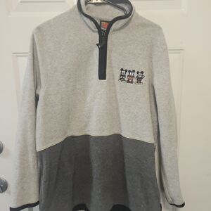 Vintage Disney Mickey Unlimited Gray and Black Pullover Fleece